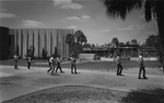 Computer Center II Building - students passing by construction by Jon Findell