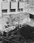 Library view from the Math & Physics Building under construction - 1970